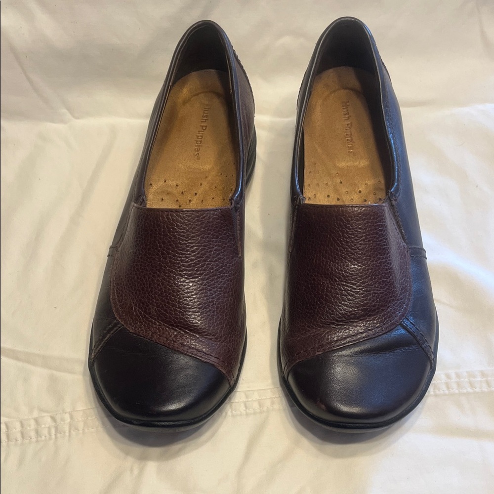 Hush Puppies Zero G Two-toned Brown Leather Flats